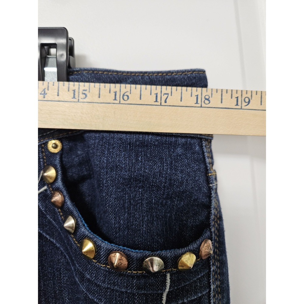 Rocawear Jeans‎ Women 16 Blue Hannah Skinny Leg Studded Dark Wash Embroidered - Picture 11 of 11